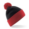 czapka zimowa - mod. B451:Black, 100% akryl, Bright Red, One Size